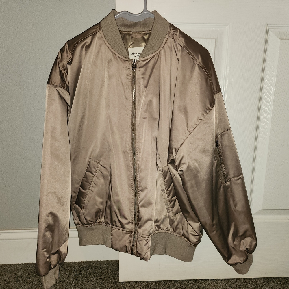 Womens Abercrombie Nylon Stylish Bomber Jacket Size M